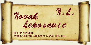 Novak Leposavić vizit kartica